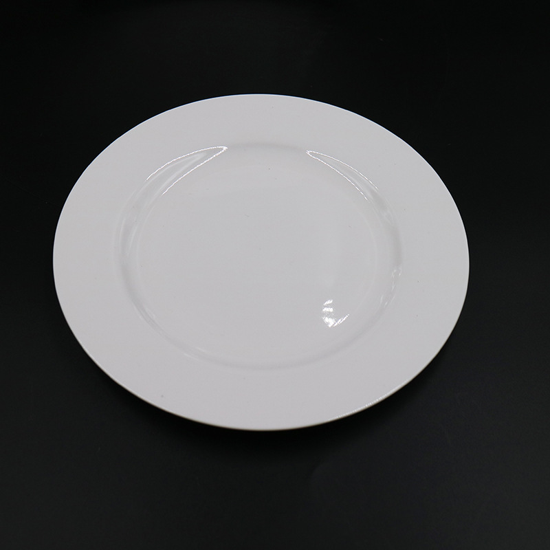 Round White Porcelain Catering Plates Home Ceramic Dinner Plates Sets Dinnerware Minimalist Customized Logo for Restaurant