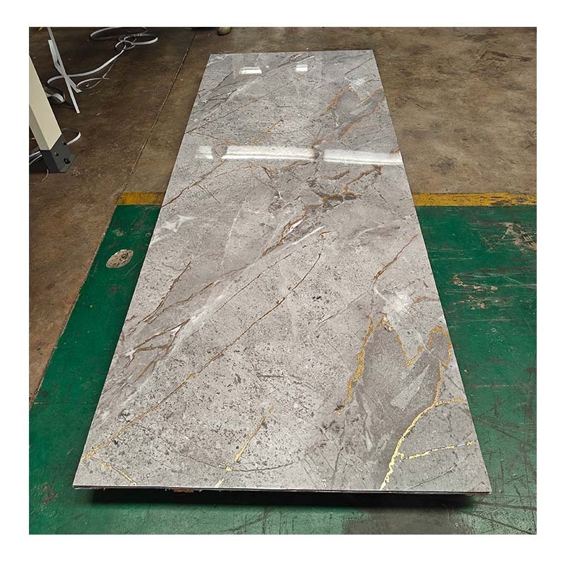 Pvc bathroom wall panels marble sheet high glossy building materials for hotel renovation 1220*2440/2600/2800 mm