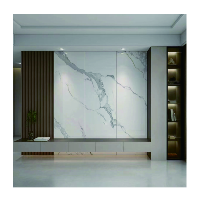 New Design Wholesale Carbon Crystal Wall Panel Bamboo Charcoal PVC Coated Waterproof Marble Wall Panel For Bathroom