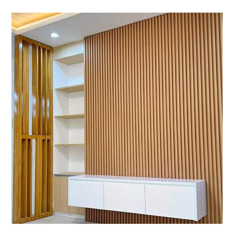 WPC fluted wall Panel Wood Texture WPC Wall Cladding 3d Wall Board Decorative home improvement