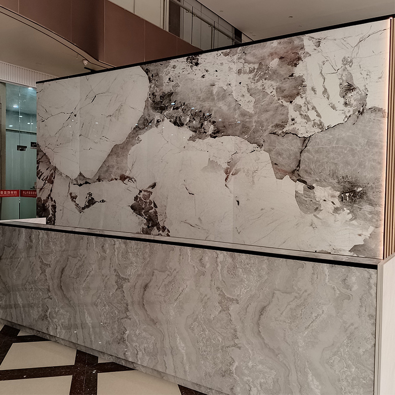 New Design Wholesale Carbon Crystal Wall Panel Bamboo Charcoal PVC Coated Waterproof Marble Wall Panel For Bathroom