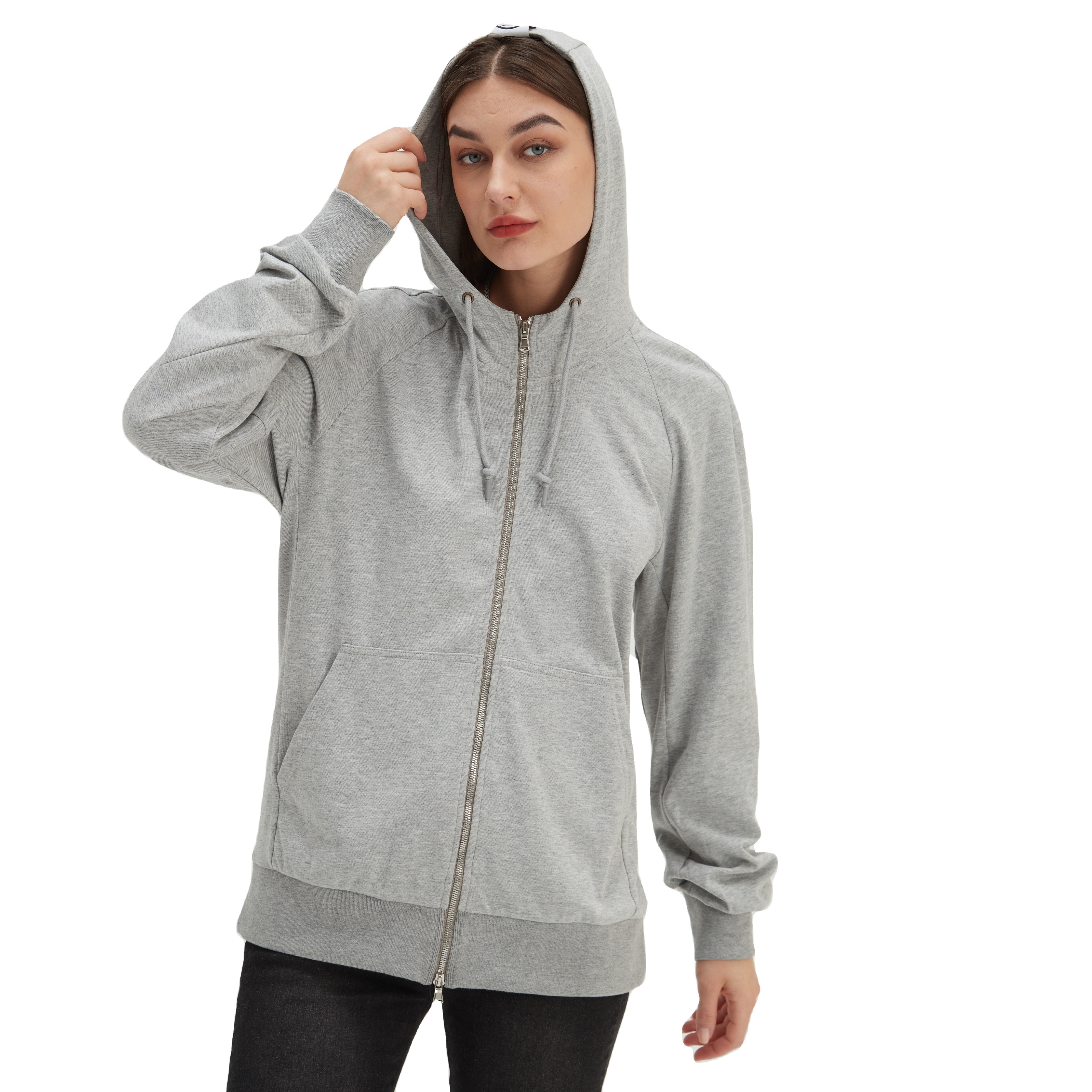 UrGarding 2 Layers Silver Fabric with Shielding Zipper 5G Block Anti Radiation Faraday Hoodie in Highest Protection