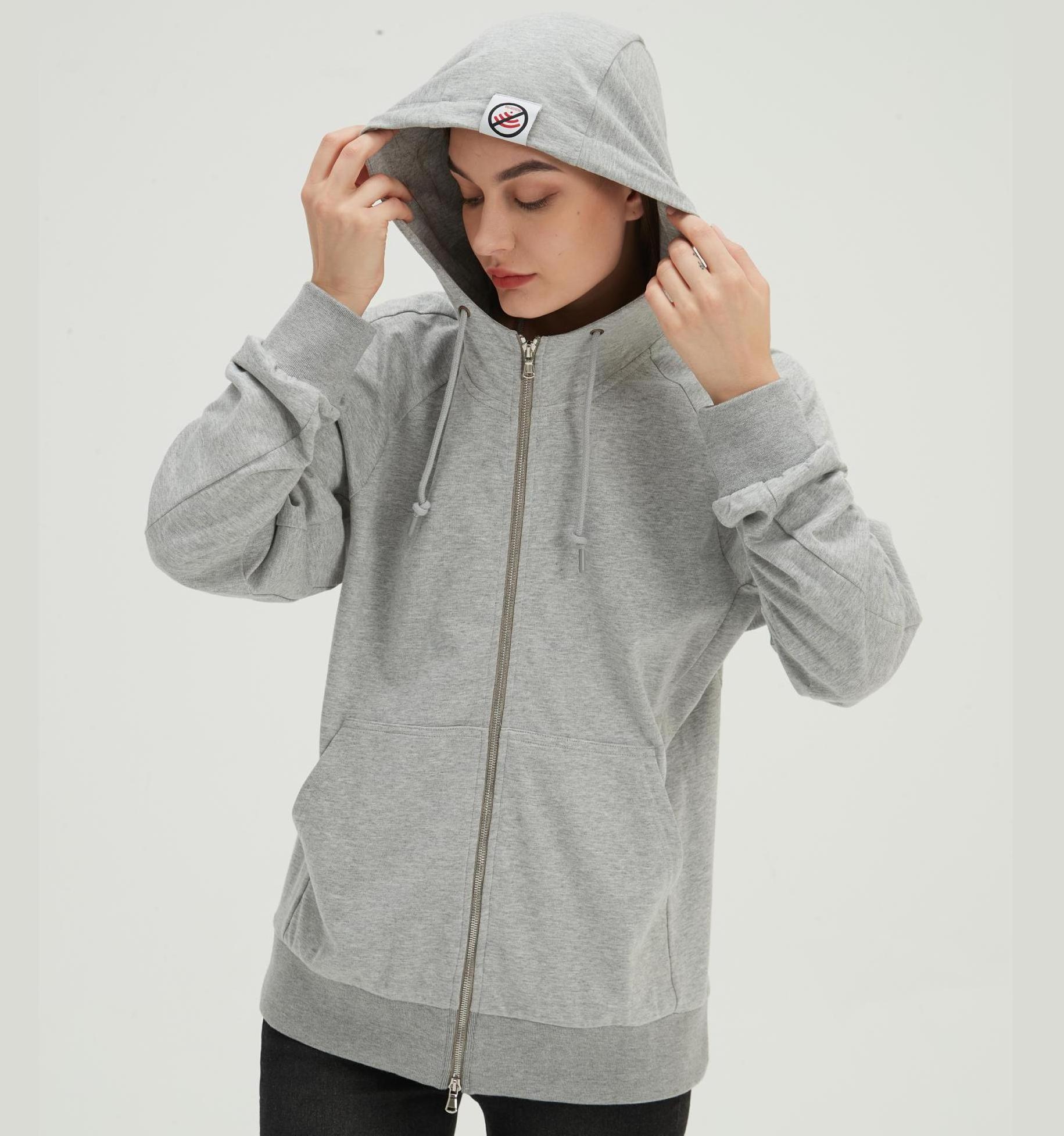 UrGarding 2 Layers Silver Fabric with Shielding Zipper 5G Block Anti Radiation Faraday Hoodie in Highest Protection