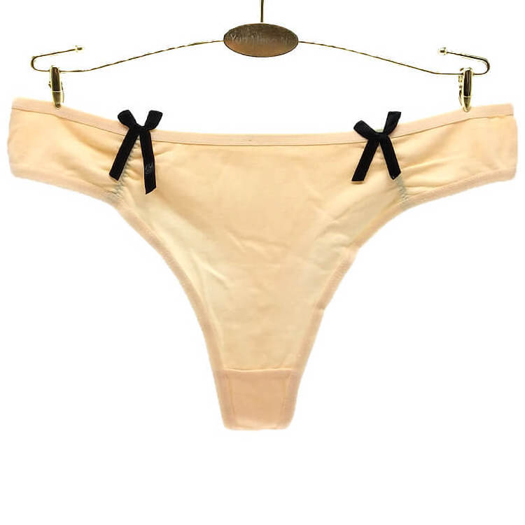 Yun Meng Ni Sexy Underwear Cute Bows Soft Cotton Girls Thongs