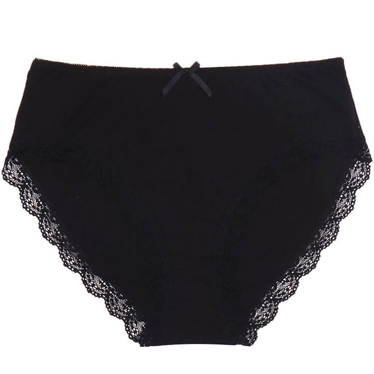 Yun Meng Ni Sexy Underwear Lace Trim Big Size Lady Briefs Soft Cotton Women Panties