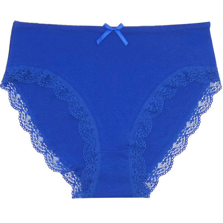 Yun Meng Ni Sexy Underwear Lace Trim Big Size Lady Briefs Soft Cotton Women Panties