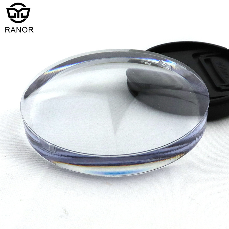 Ranor Plastic 1.591 PC Clear Semi Finished Lens Blank Semi Finished Executive Lens Glasses Optical Lenses Eye Protection