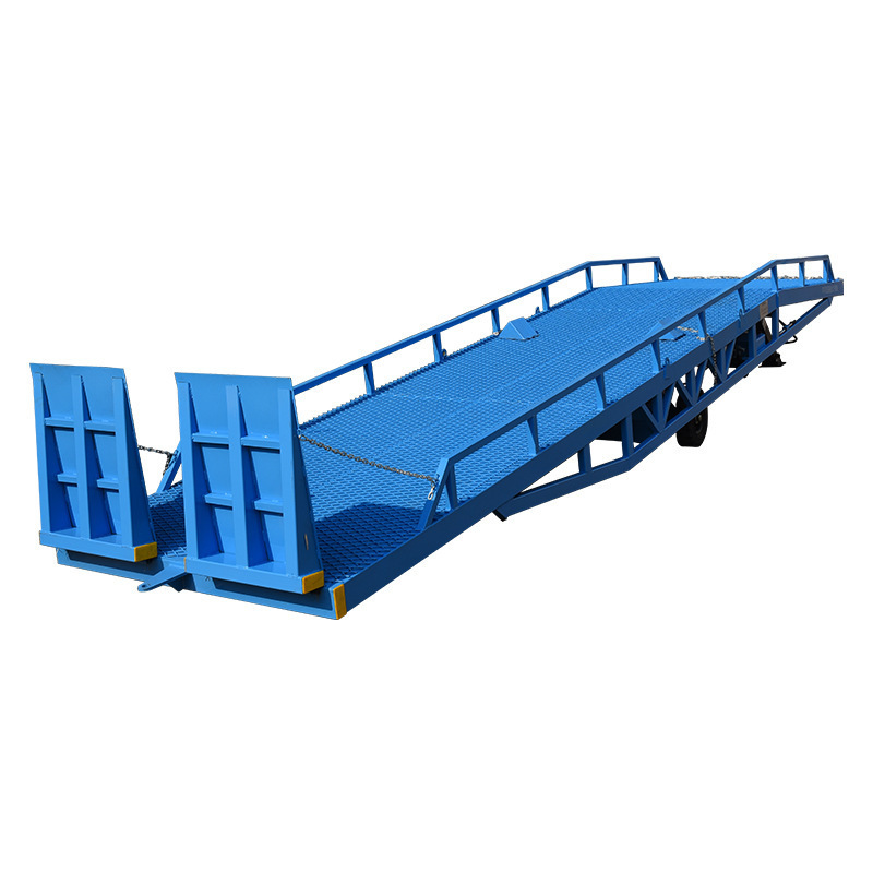 Factory Sale Mobile Hydraulic Warehouse Container loading and Unloading Dock Leveller Load Yard Ramp For Forklift