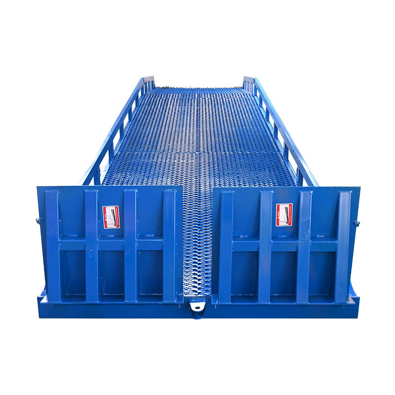 15 ton Mobile Manual lift forklift container load and unloading ramps truck yard dock yard ramp for loading goods