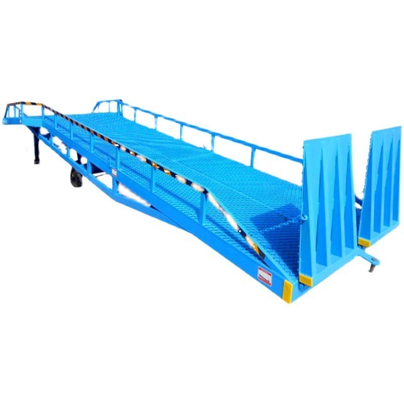 15 ton Mobile Manual lift forklift container load and unloading ramps truck yard dock yard ramp for loading goods