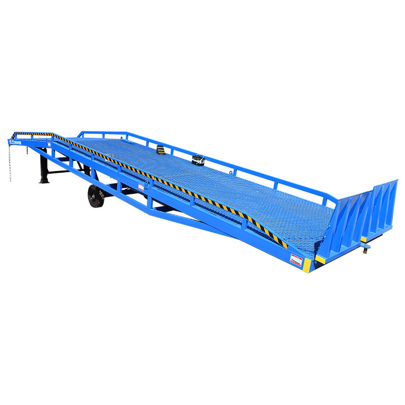 Factory Sale Mobile Hydraulic Warehouse Container loading and Unloading Dock Leveller Load Yard Ramp For Forklift