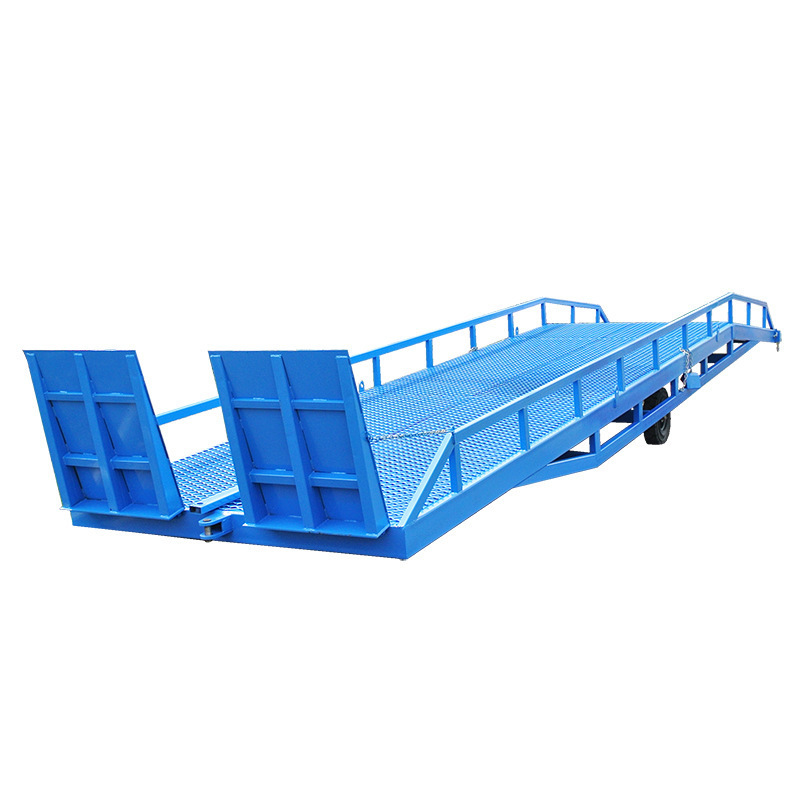 Factory Sale Mobile Hydraulic Warehouse Container loading and Unloading Dock Leveller Load Yard Ramp For Forklift