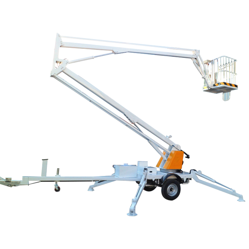 Truck-mounted Narrow Mini Telescopic Articulated Folding Towable Cherry Picker Used Boom Lift for Sale