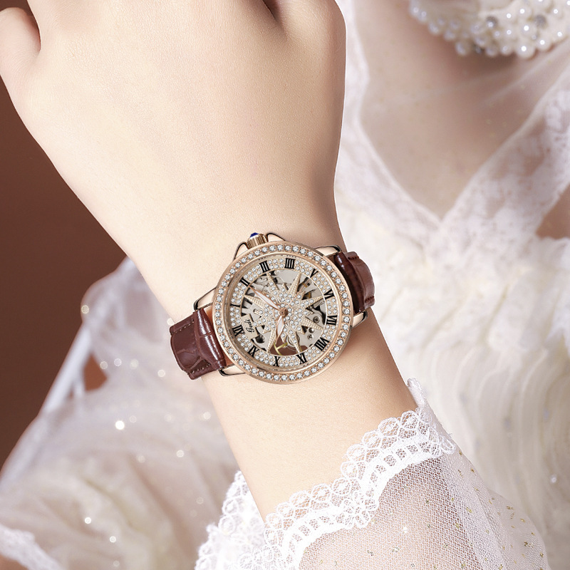 New Arrive babysbreath Automatic mechanical watch retro luxury hollow women watch waterproof Trend Luxury Valentine's Day gift