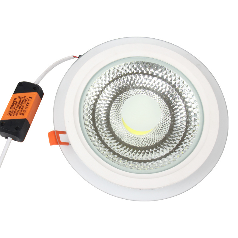 Recessed ceiling Round Square Glass 6w 9w 12w18w 24w cob downlight led recessed lighting spot lights