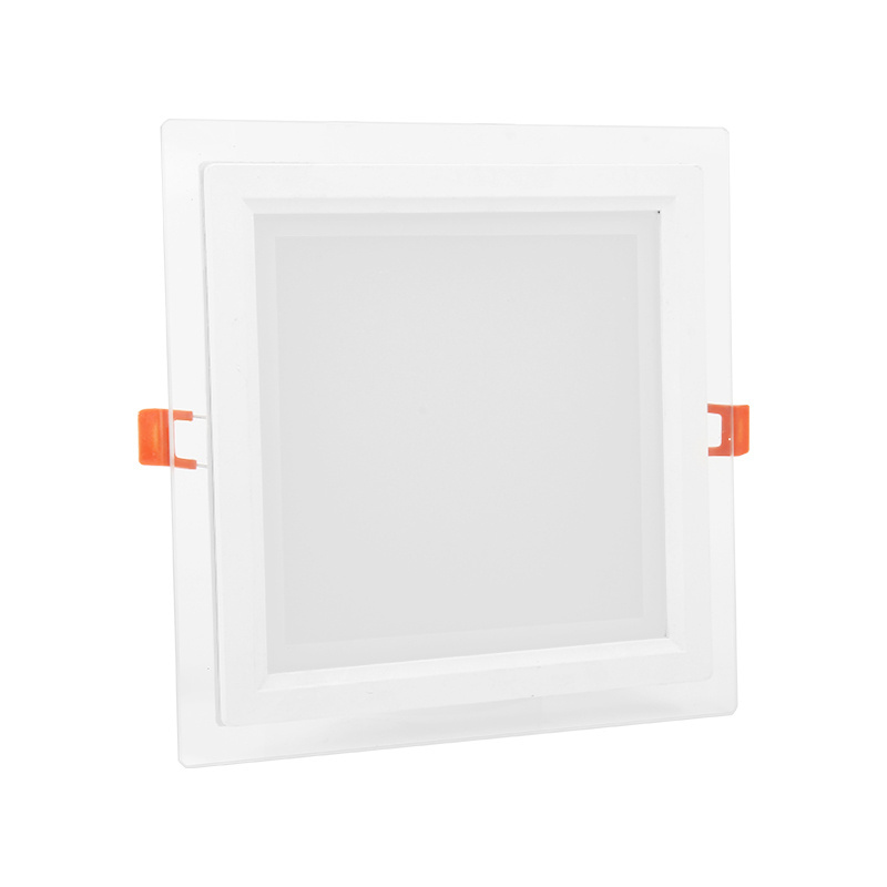 3000K-6000K Led Glass Panel Light Panel Dimmable recessed led downlight 6w 9w 12w square led light