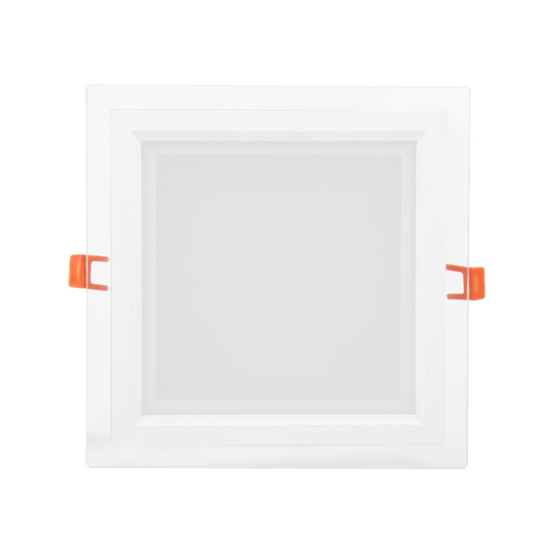 3000K-6000K Led Glass Panel Light Panel Dimmable recessed led downlight 6w 9w 12w square led light