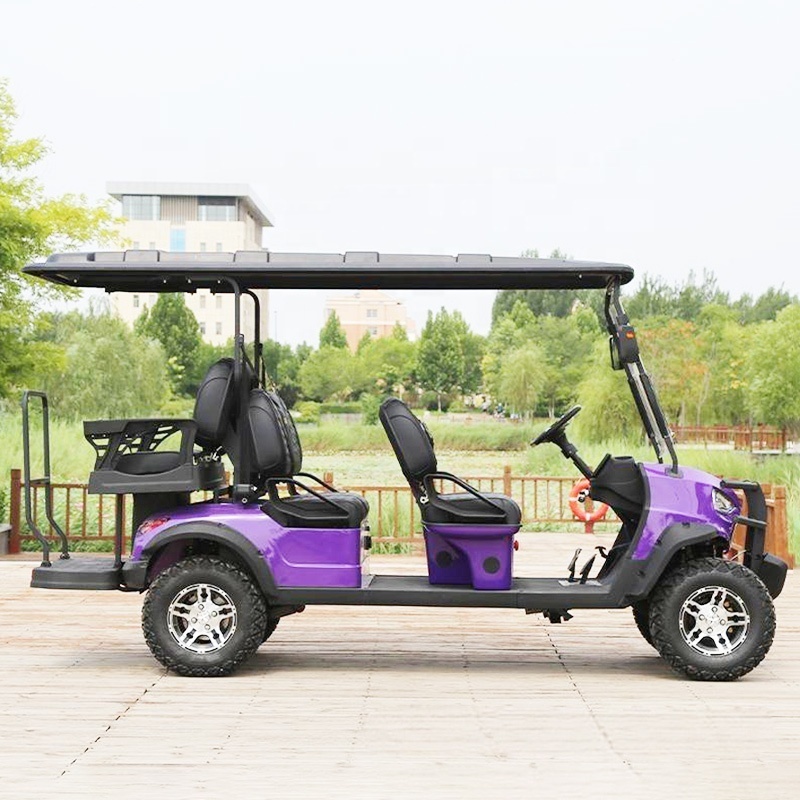 Modern 14 Passenger 5 Person 96 Volt Battery Powered Golf Cart Limo Electric 5 Seater Mit Strassenzulass For Sale