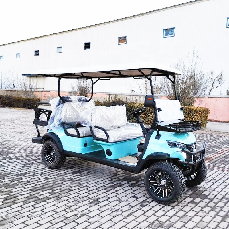 Free Shipping Cheap Price Off Road 48v 72v Lithium Battery Clubcar Ez Go Mini Icon Luxury Made China Electric 4 Seater Golf Cart