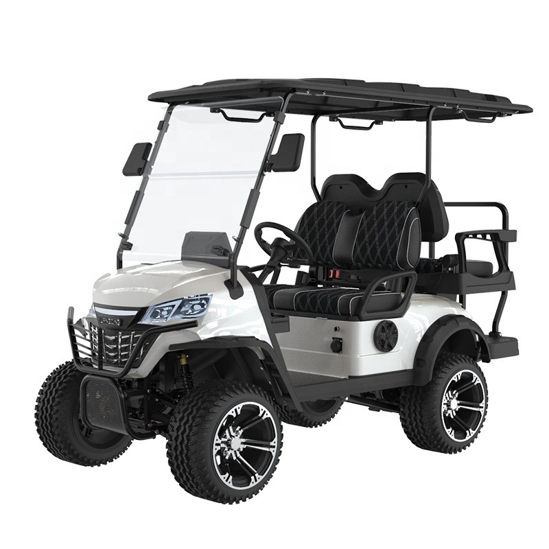 six seater 4 passenger electric limo golf cart 48 volt with seats mini golf cart club car gas or electric power