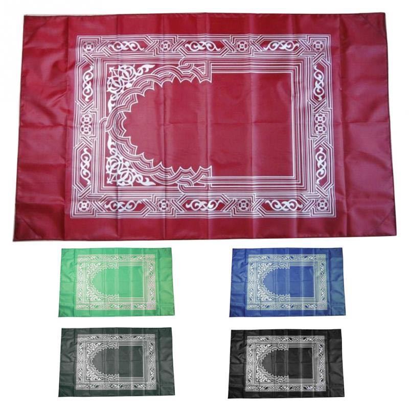 60*100cm Outdoor Portable Muslim Travel Prayer Mat Compass Pocket with Pouch Carry dust Bag Polyester