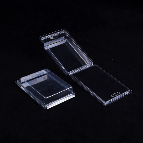 OEM transparent PET PVC disposable plastic clamshell packaging blister packing box manufacture