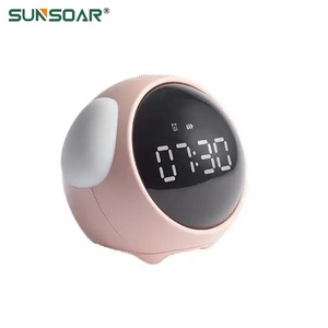 Small Digital Decorative Table Sunrise Alarm Clock Wake-up touch Light For Children Kids Night Light Nature Sounds Clock