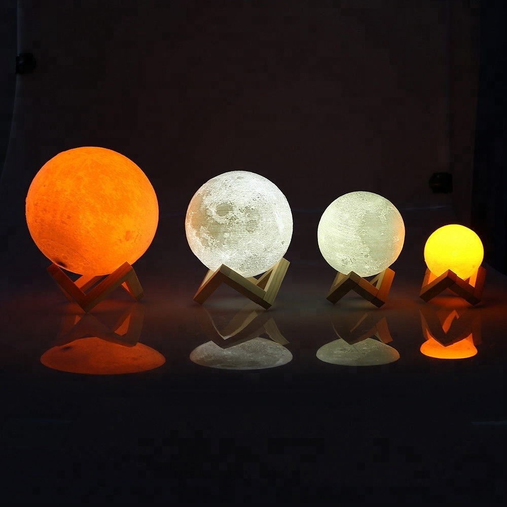 Yunlife Customized Desk Mini 3d Print Lantern Ball Floating Star Led Night Light Moon Lamp