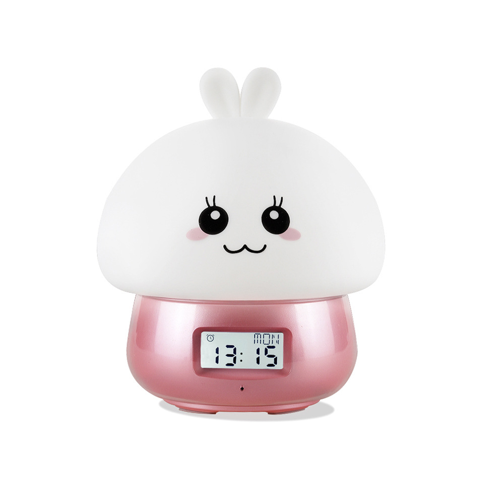 Kids Alarm Clock Children Bunny Baby Night Light & Wake-up Alarm Clock For Bedroom