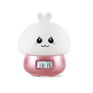 Kids Alarm Clock Children Bunny Baby Night Light & Wake-up Alarm Clock For Bedroom