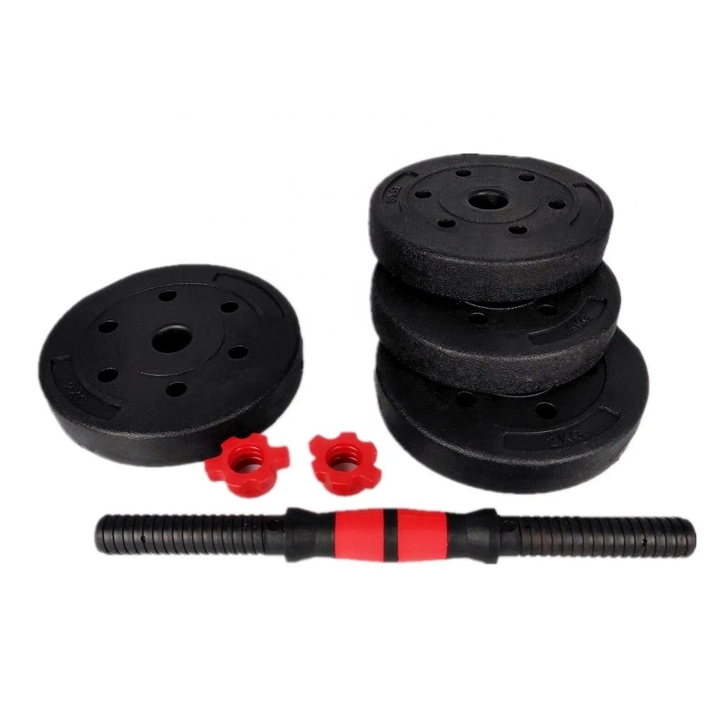 Cement Dumbbell Set Home Gym Sports Equipments New Design Gym Dumbbells Black Carton Plastic Men Customized 20 Sets RXK-YL0013