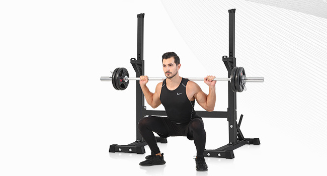 Squat Rack Stand,Barbell Rack,Bench Press Rack Stand Home Gym Adjustable Weight Rack 550Lbs