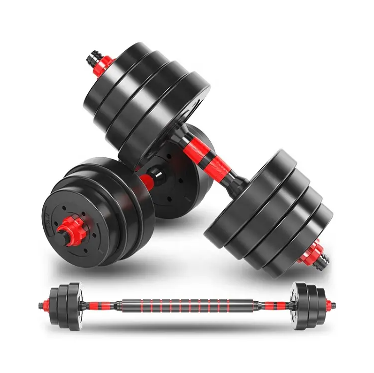 Multi-Shape 2 in 1 Barbell Dumbbells Exercise 10KG 15KG 20KG 30KG 40KG Cement Dumbbell Set