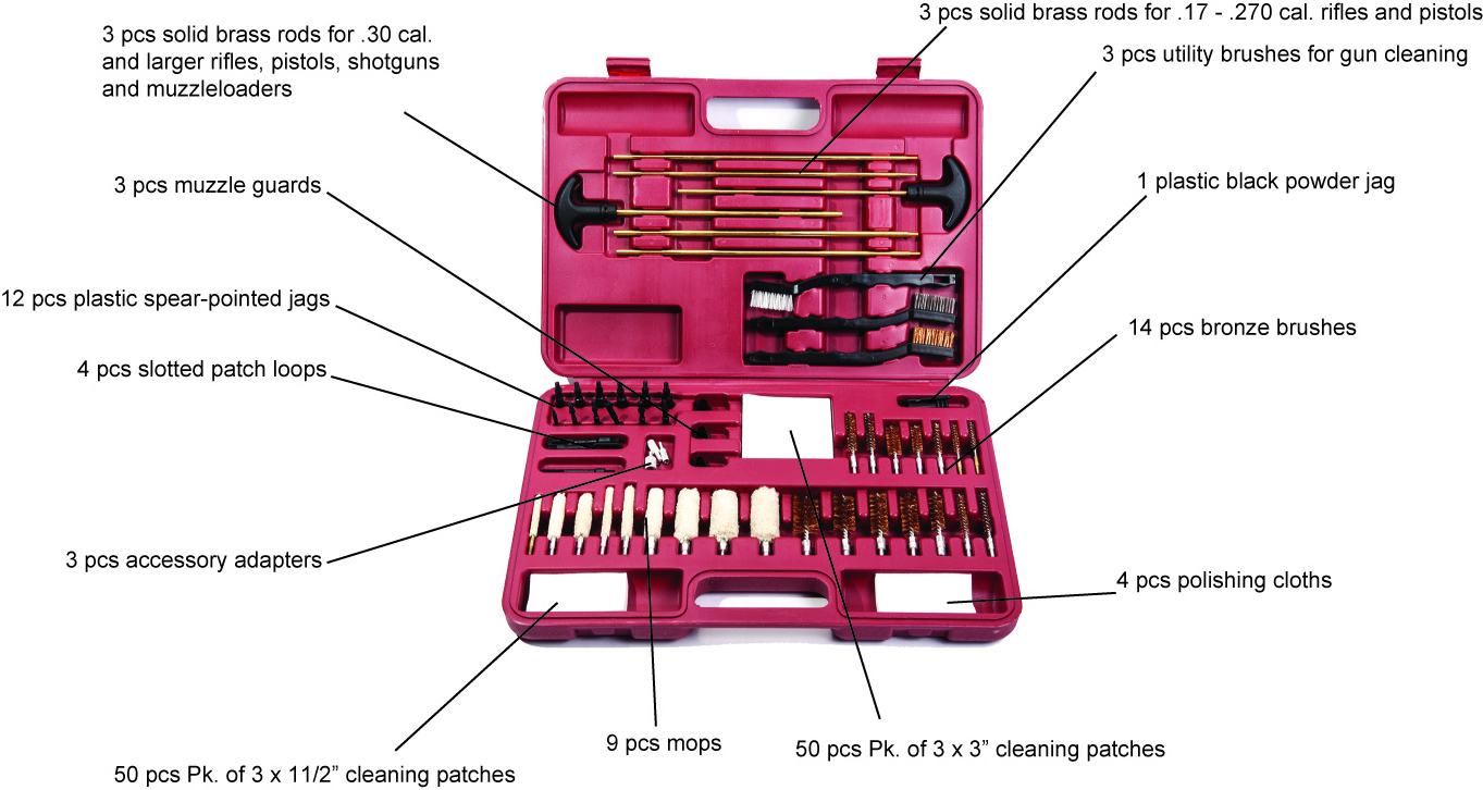 Universal brush cleaning kit hotsales on website gun cleaning brush