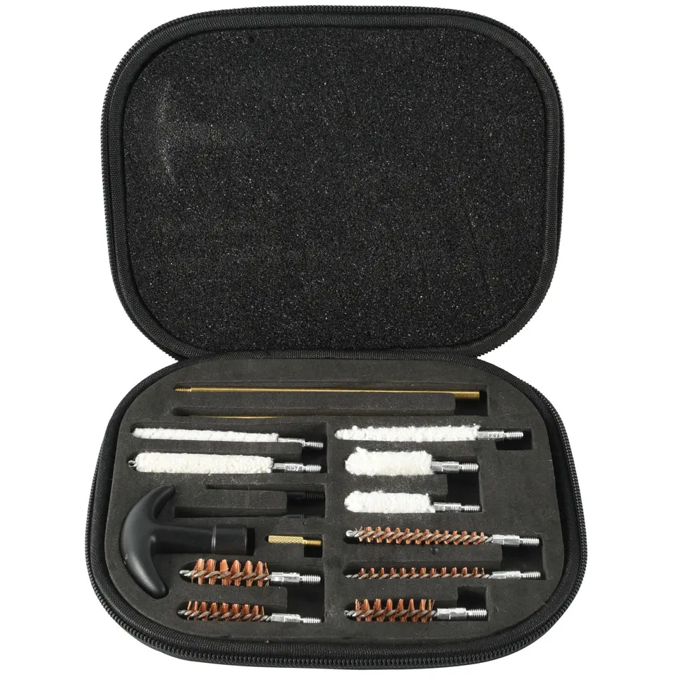 Accessories 16 Piece Bore Brushes Cleaning Kit for All Caliber  22 357 38 9mm 40 44 45