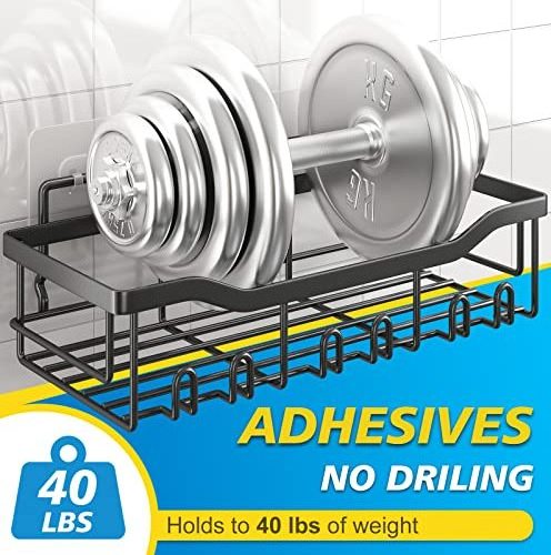 Large Capacity Rustproof Stainless Steel No Drilling Shower Caddy Shelf for Inside