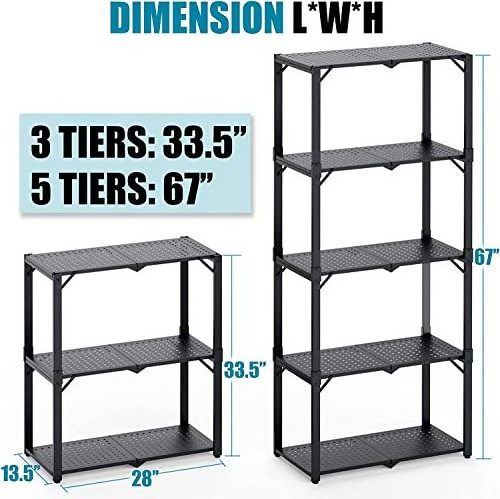 Factory Direct Sale Heavy-Duty 3 Layers Shelf Storage Shelving Unit Metal Rack for Garage Kitchen Bedroom