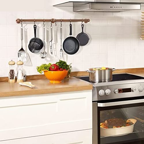 Stainless Steel Wall Mounted Hanging Pots and Pans Rack Pot Hangers for Kitchen Wall Kitchen