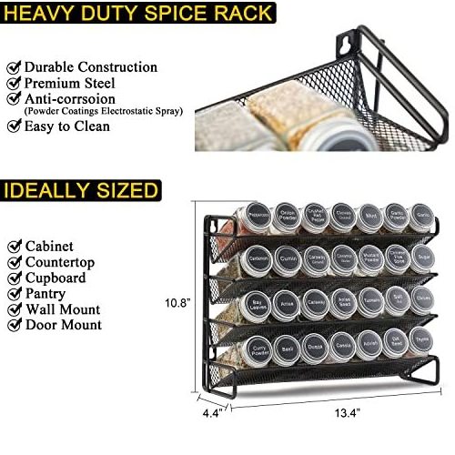 Gravity 4 Layer Refrigerator Storage Shelf Strong Fridge Organizer Magnetic Spice Rack