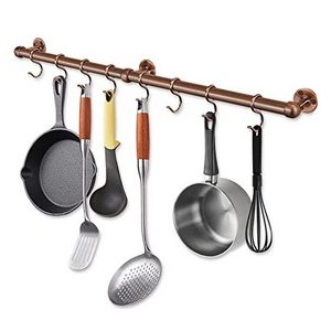 Stainless Steel Wall Mounted Hanging Pots and Pans Rack Pot Hangers for Kitchen Wall Kitchen