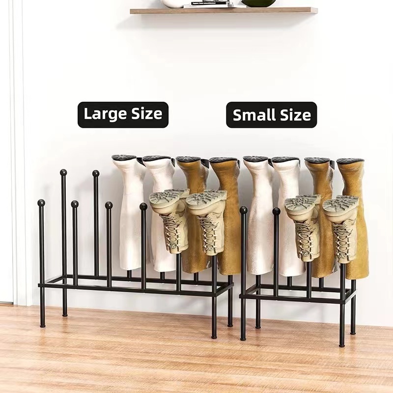 Free Standing Shoe Racks Heavy Duty Boot Rack Organize Boot Racks Storage for Tall Boots Black Shoe Organizer for Dorm Rooms