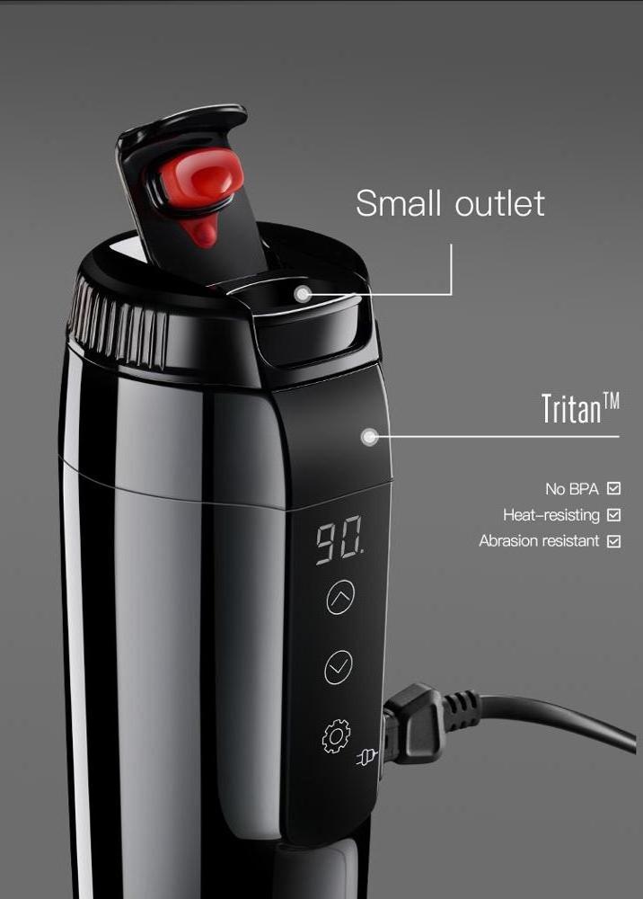 Manufacturer hot sale 12V Temperature Control Travel Electric Car Heating Mug Drinking Cup Travel heated Kettle For Car