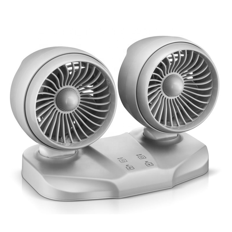 KEMIN High Quality Vehicle Cooling Fan Air Cooling Fan 2 Speeds Mini USB Car Fan Double Head 360 All - Round