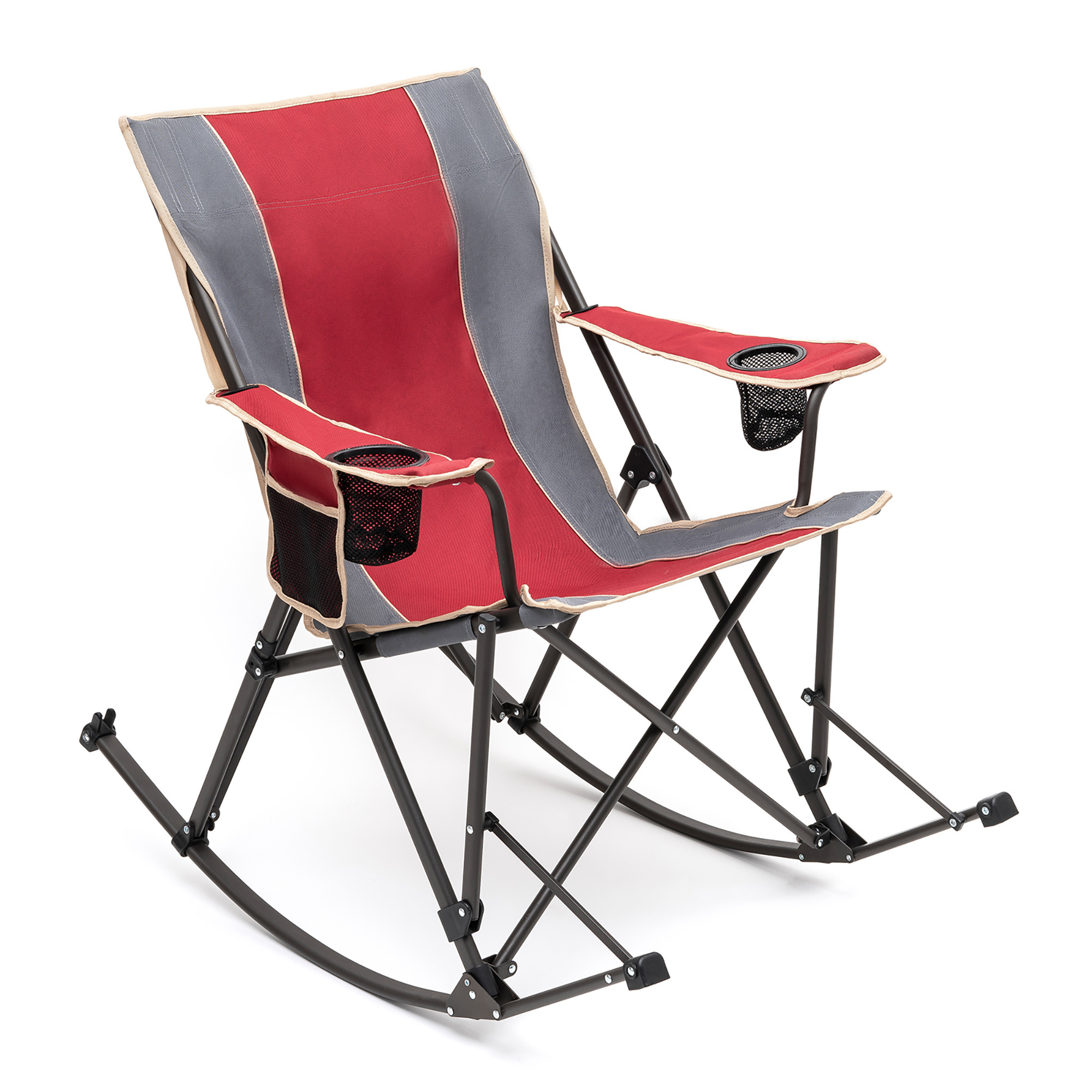 2024 Newest Style SunnyFeel Freestyle Rocker Chair & Modern Wide Camping Rocking Chair For Relax Camping Picnic Courtyard