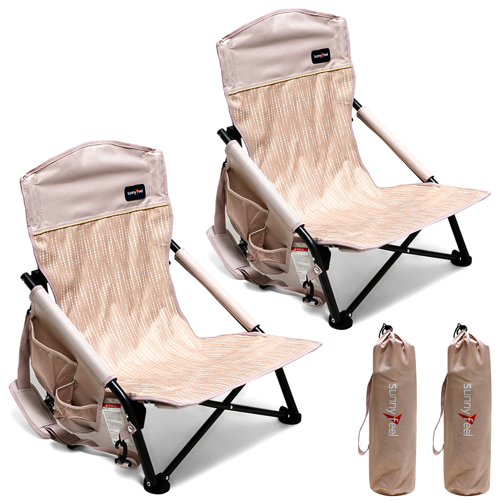 2024 Newest Style ! SunnyFeel Ultralight Foldable Chair & Modern Style Moon Chair Outdoor Furniture For Camping Fishing Beach