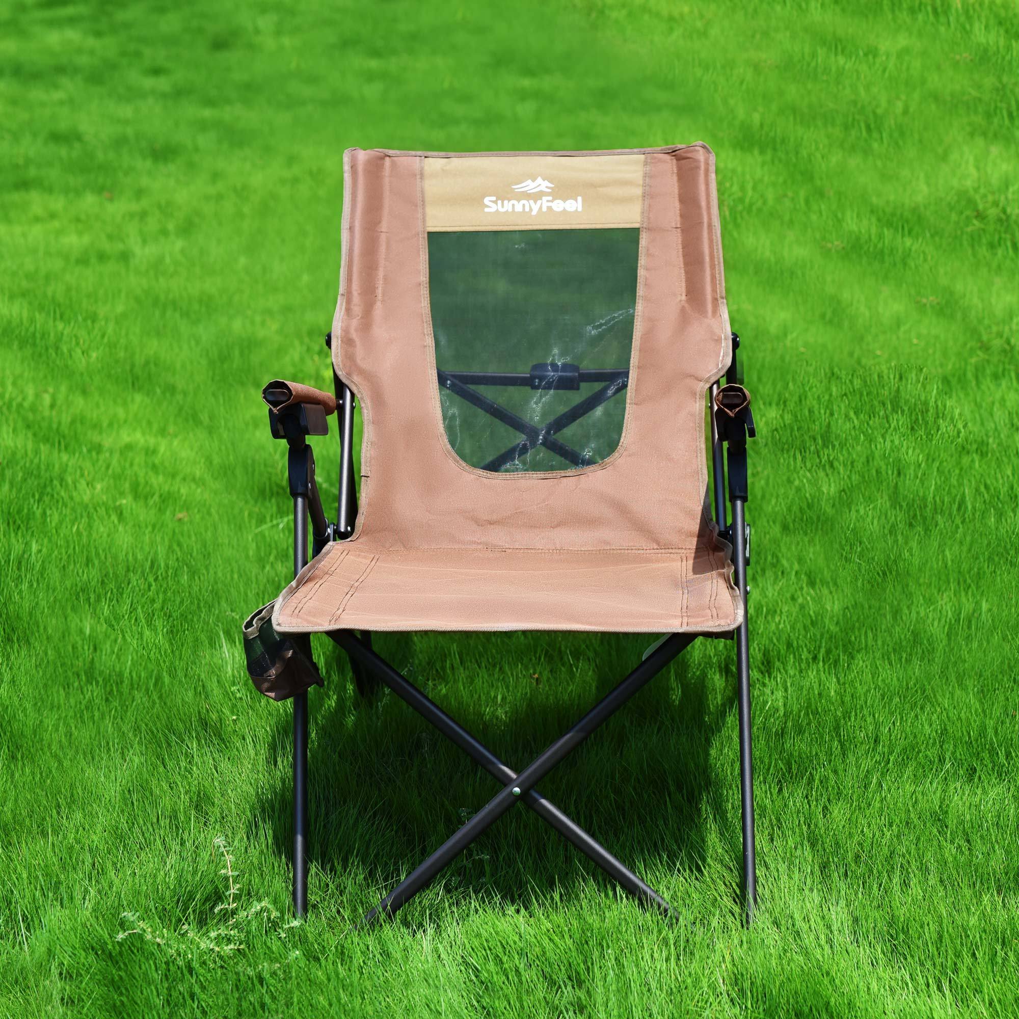 SunnyFeel COMFY FOLDING CAMPING CHAIR & FASHION PORTABLE BEACH CHAIR