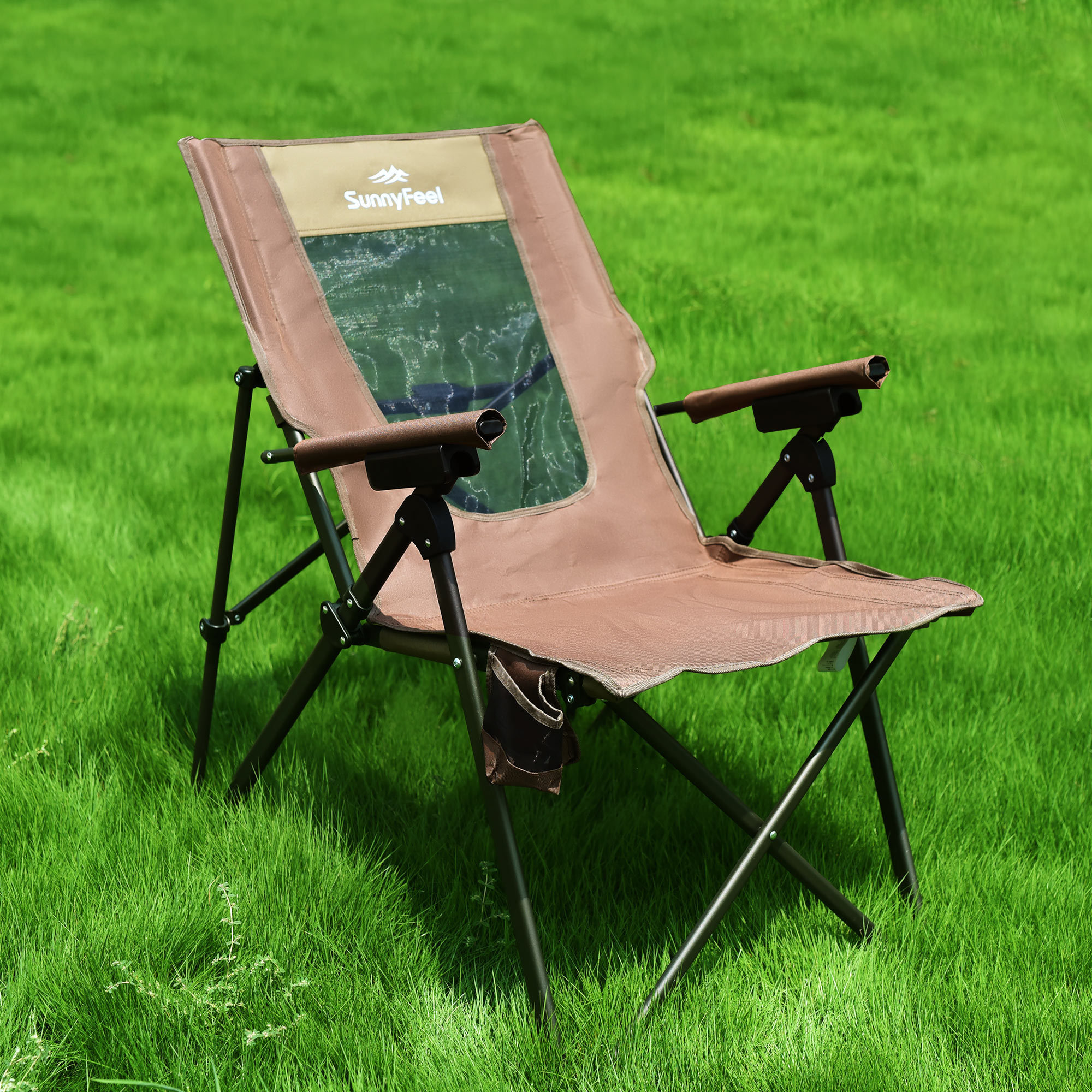 SunnyFeel COMFY FOLDING CAMPING CHAIR & FASHION PORTABLE BEACH CHAIR