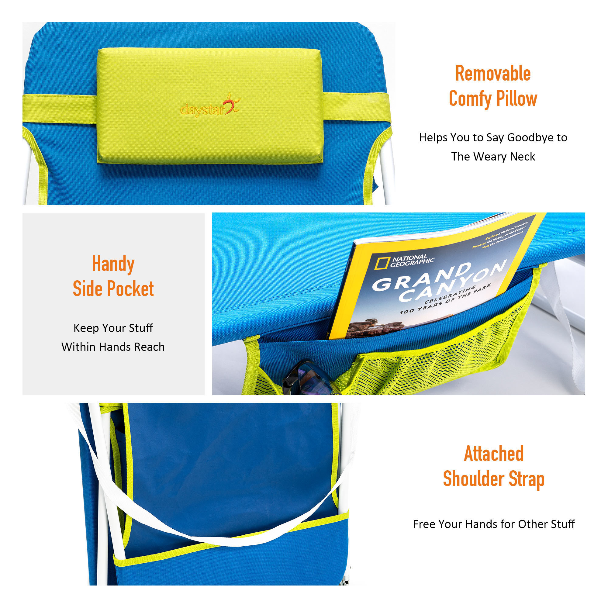 SunnyFeel BEACH LOUNGE CHAIR & BACKPACK BEACH CHAIR