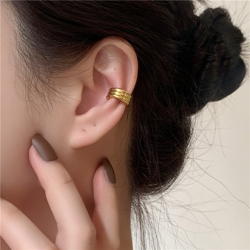 2023 Stainless Steel Ear Cuffs Clip On Non Pierced Hole Ear Cuff Without Piercing Cartilage Clip Earring Adjustable Earring