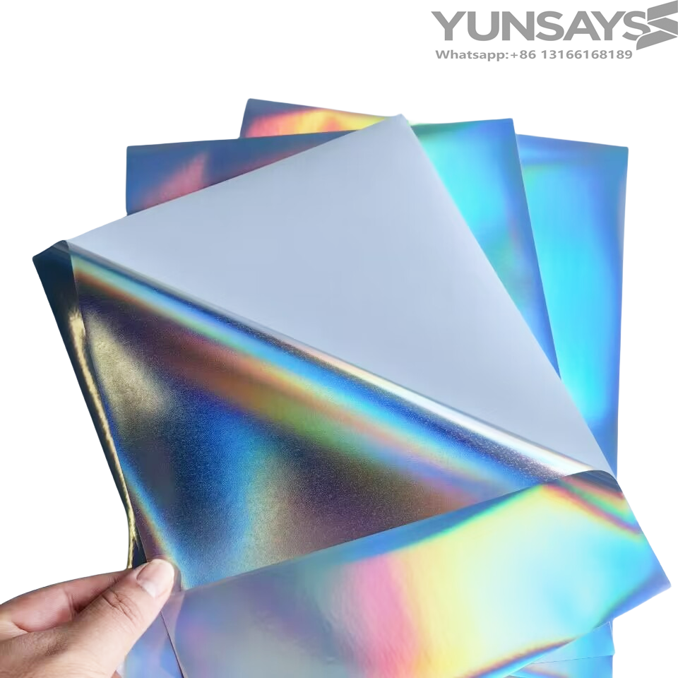 Premium Waterproof Printable A3 A4 Sheets waterbased Vinyl label Paper  Holographic Sticker for Inkjet Laser Printer